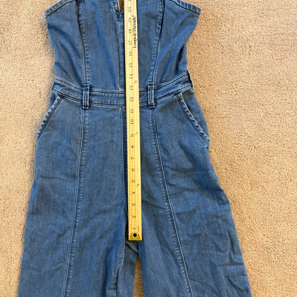 Hollister Denim Jumpsuit | Women’s Small | Smocked Back | Belt Missing - Picture 10 of 10
